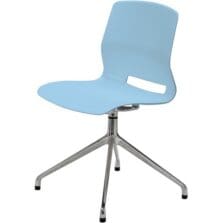 Chair, Swivel, 4-Post, 19"Wx19"Lx31-7/10"H, Sky Blue