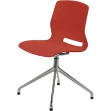 Chair, Swivel, 4-Post, 19"Wx19"Lx31-7/10"H, Coral