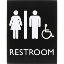 Sign, Unisex, Accessible, 6-4/5"Wx4/5"Lx8-1/2"H, Black