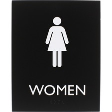 Sign, Women, 6-4/5"Wx4/5"Lx8-1/2"H, Black