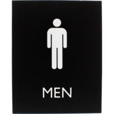 Sign, Men, 6-4/5"Wx4/5"Lx8-1/2"H, Black