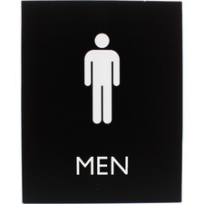 Sign, Men, 6-4/5"Wx4/5"Lx8-1/2"H, Black