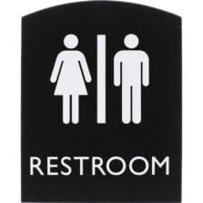 Sign, Unisex, 6-4/5"Wx4/5"Lx8-1/2"H, Black