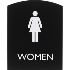 Sign, Women, 6-4/5"Wx4/5"Lx8-1/2"H, Black