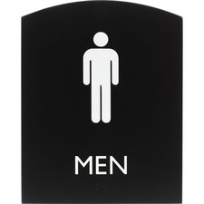 Sign, Men, 6-4/5"Wx4/5"Lx8-1/2"H, Black