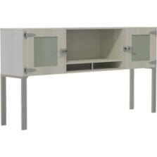 Hutch, f/72" Mirella Surfaces, 72"x15"x38", White Ash