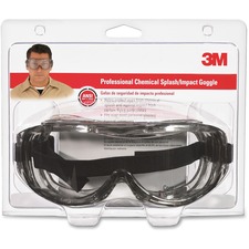 Protective Eyewear, Wraparound, Adj.Headband, BK/Clear
