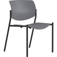 Stack Chair, Armless, 22"x25"x33", GY Plastic/BK Frame