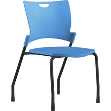 Stack Chair, Armless, 21"x26"x33", BE Plastic/BK Frame