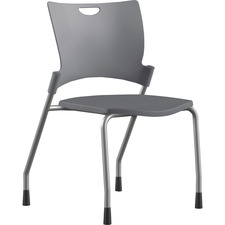 Stack Chair, Armless, 21"x26"x33", GY Plastic/SR Frame