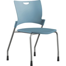 Stack Chair, Armless, 21"x26"x33", BE Plastic/SR Frame