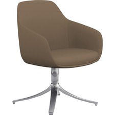 Lounge Chair, Swivel, 24-1/2"x24"x34-1/2", LA Fabric/PLSHD Base