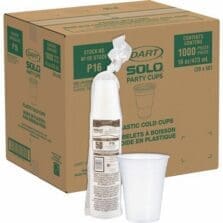 Party Cups, Plastic, 16oz., 50/BG, 20/CT, Translucent