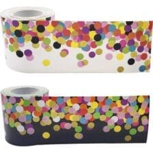 Border Trim, Confetti, 3"Wx50'L, 2 RL/ST, Multi