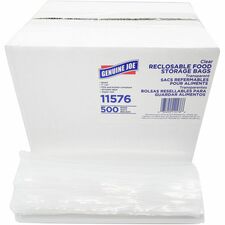 Food Storage Bags, Reclosable, 1 Qrt, 1.75mil, 500/BX, 8BX/CT, CL