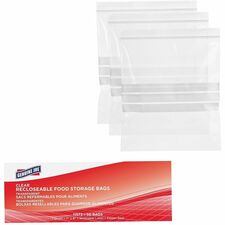 Food Storage Bags, Reclosable, 1 Quart, 1.75mil, 50/BX, 9BX/CT, CL