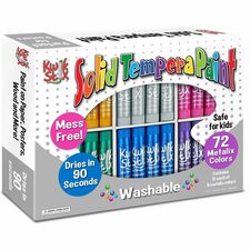 Tempera Paint Sticks, Kwik Stix, 72/BX, AST Metallics