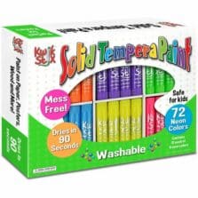 Tempera Paint Sticks, Kwik Stix, 72/BX, AST Neon