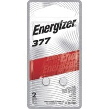 Miniature Batteries, 377 Cell Size, 1.55Volt, 2/PK, 72PK/CT, SR