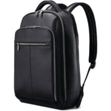 Backpack, Leather, 5-1/2"Wx12"Lx18"H, Black