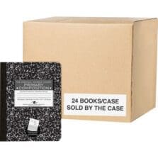 Notebook, Grade 2 Ruled, 80 Sht, 7-3/4"x7-1/2", 24/CT, BK