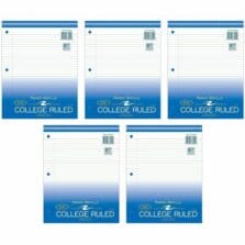 Filler Paper, College-Rld, 3HP, 8-1/2"x11", 500Sht/PK, 10PK/CT, WE