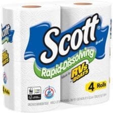 Bathroom Tissue, Rapid Dissolving, 4Rolls/Pack, 12PK/CT, WE