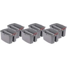 Utility Pail, Double, 19-Qrt, 18-1/8"x10-1/8"x17-3/4", 6/CT, GY