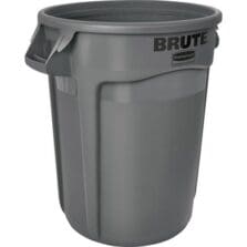 Brute Container, Hvy-Dty, 32 Gallon, 6/CT, Gray