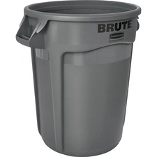 Brute Container, Hvy-Dty, 32 Gallon, 6/CT, Gray