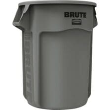 Brute Container, No Lid, 55Gal, 26.4"x33.2, 3/CT, Gray