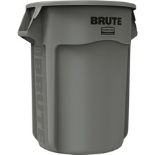 Brute Container, No Lid, 55Gal, 26.4"x33.2, 3/CT, Gray