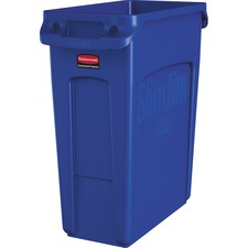 Recycling Container, Plastic, Venting, 16 Gal, 4/CT, Blue