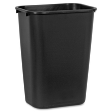 Waste Bin, Plastic, 41 Qrt, 15-1/4"x11"x20", 12/CT, Black