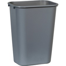 Waste Bin, Plastic, 41 Qrt, 15-1/4"x11"x20", 12/CT, Gray