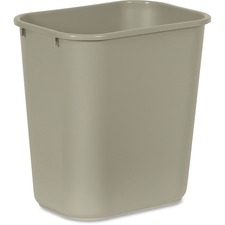 Waste Bin, Plastic, 28 Quart, 14-1/4"x10-1/4"x15", 12/CT, BG