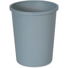 Waste Container, Round, 11 Gal, 15-4/5"Dx18-4/5", 6/CT, Gray