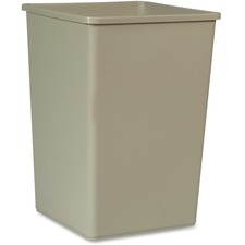 Waste Container, Square, 35Gal, 4/CT, Beige