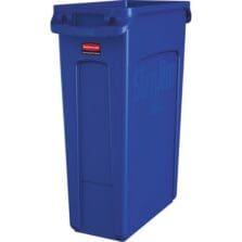 Waste Container, Slim Jim, Vented, 23 Gal, 22"x11"x30", 4/CT, BE