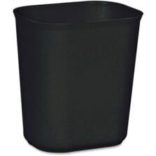Wastebasket, Fire-resist, 14Qt, 8-1/4"x11-1/8"x12-1/4", 6/CT, BK