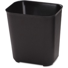 Wastebasket, Fire-Resist, 28Qt, 14-1/2"x10-1/2"x15-1/2", 6/CT, BK