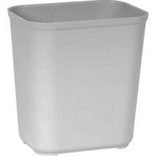 Wastebasket, Fire-Resist, 28Qt, 14-1/2"x10-1/2"x15-1/2", 6/CT, GY