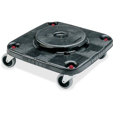 Brute Square Dolly, f/28/40/50 Gal, 17-1/4"x6-1/4", 2/CT, BK
