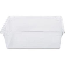 Food Box, Plastic, 12-1/2 Gal Cap, 26"x18"x9", 6/CT, Clear
