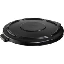 Lid, f/44 Gallon Brute Container, Self-Draining, 4/CT, Black