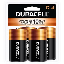 Batteries, D, Coppertop, Alkaline, 4/PK, 12/CT