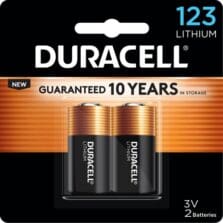 Photo Batteries, Lithium, 3 Volt, 72/CT, Black/Gold