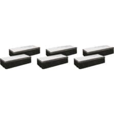 Chalkboard Eraser, Felt, Dustless, 6/BD, Black