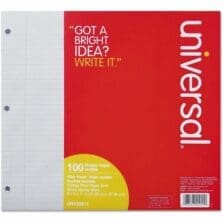 Filler Paper, 3-Hole, 8.5 x 11, Medium/College Rule, 100/Pack