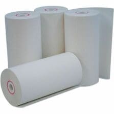 Direct Thermal Print Paper Rolls, 0.38" Core, 4.38" x 127 ft, White, 50/Carton